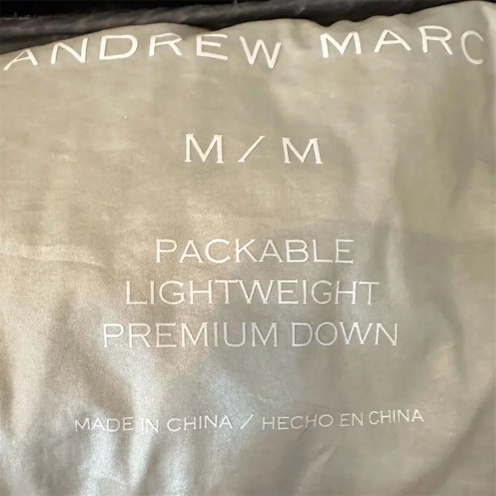 Andrew Marc Packable‎ Down Puffer Jacket Gray Size M Unisex Winter Casual - Picture 11 of 15